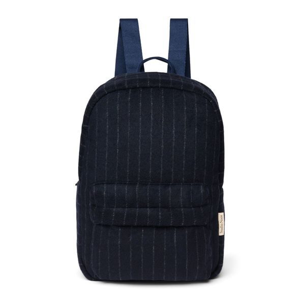 STUDIO NOOS FLANNEL CHALKSTRIPE MIDI BACKPACK - BATŮŽEK DARK BLUE - BATOHY A TAŠKY - PRO DĚTI