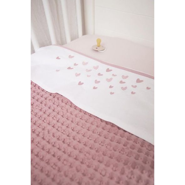 MEYCO DEKA DO POSTÝLKY WAFFLE TEDDY FLEECE - OLD PINK - DĚTSKÉ DEKY PRO MIMINKA - SPINKÁNÍ