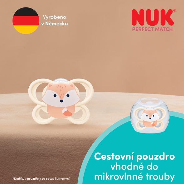 NUK PERFECT MATCH AIR DUDLÍK FOX 0-6M 1KS BOX - ŠIDÍTKA A DOPLŇKY - KRMENÍ