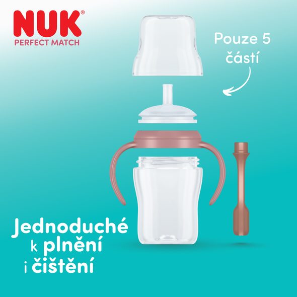 NUK PERFECT MATCH LAHVIČKA NA UČENÍ S BRČKEM BEAR 150 ML - KOJENECKÉ LAHVE - KRMENÍ