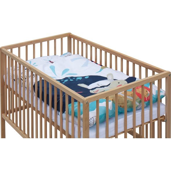 SCARLETT DĚTSKÁ POSTÝLKA S KOMPLETNÍ VÝBAVOU SCARLETT 120 X 60 CM - PANU - DŘEVĚNÉ POSTÝLKY - SPINKÁNÍ