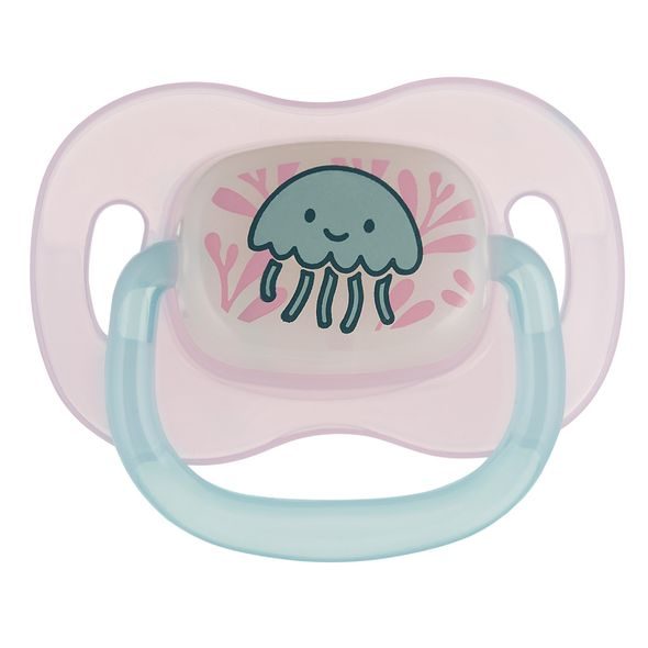 CANPOL BABIES DUDLÍK SVÍTÍCÍ SILIKONOVÝ TŘEŠINKA 6-18M LOVE&SEA - ŠIDÍTKA A DOPLŇKY - KRMENÍ