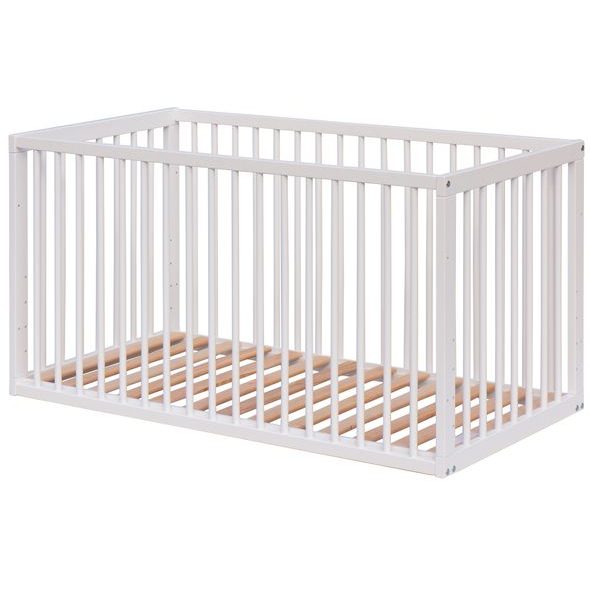 SCARLETT DĚTSKÁ POSTÝLKA SCARLETT KOMBI - BÍLÁ (BUK) - VYNDAVACÍ PŘÍČKY - 120 X 60 CM - DŘEVĚNÉ POSTÝLKY - SPINKÁNÍ