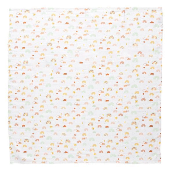 BEBE JOU MUŠELÍNOVÁ PLENKA 70X70 CM SET 3KS RAINBOW SKY - LÁTKOVÉ PLENY SKLÁDANÉ - PŘEBALOVÁNÍ