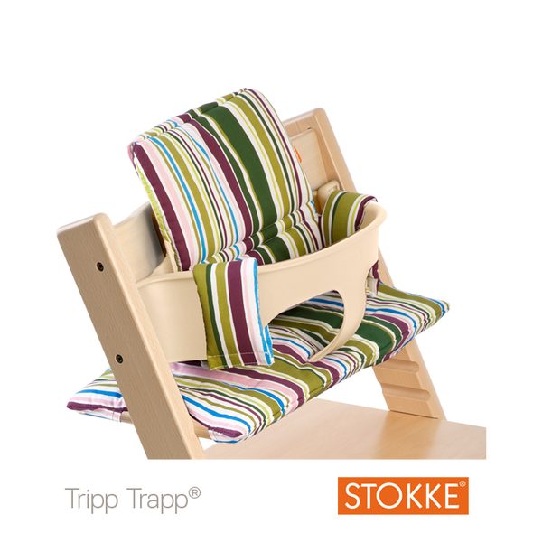 STOKKE® TRIPP TRAPP® MARBLE GREEN + POLŠTÁŘEK GLACIER GREEN - JÍDELNÍ ŽIDLIČKY DŘEVĚNÉ - KRMENÍ