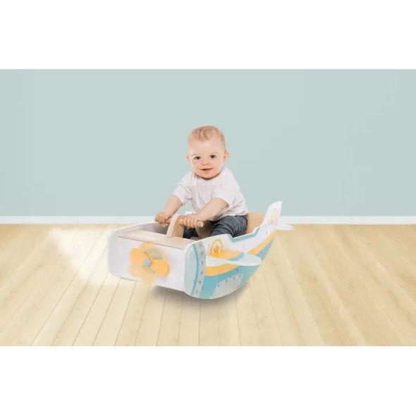 ZOPA DŘEVĚNÁ MONTESSORI HOUPAČKA LETADLO - HOUPADLA - PRO DĚTI