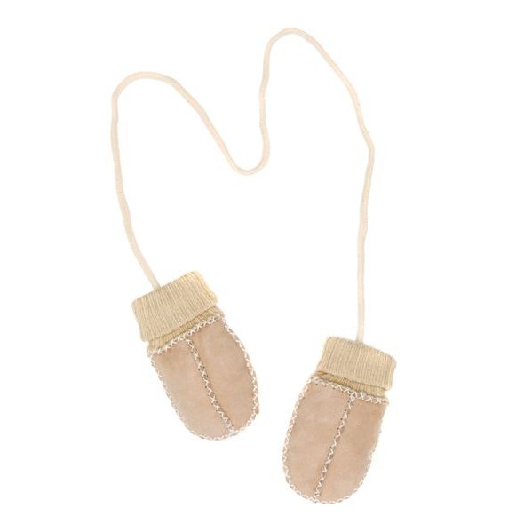 FILLIKID DĚTSKÉ ZIMNÍ RUKAVICE Z JEHNĚČÍ KOŽEŠINY NATURE VEL. 12-24 MĚSÍCŮ - RUKAVIČKY, ŠÁTKY, NÁKRČNÍKY - PRO DĚTI