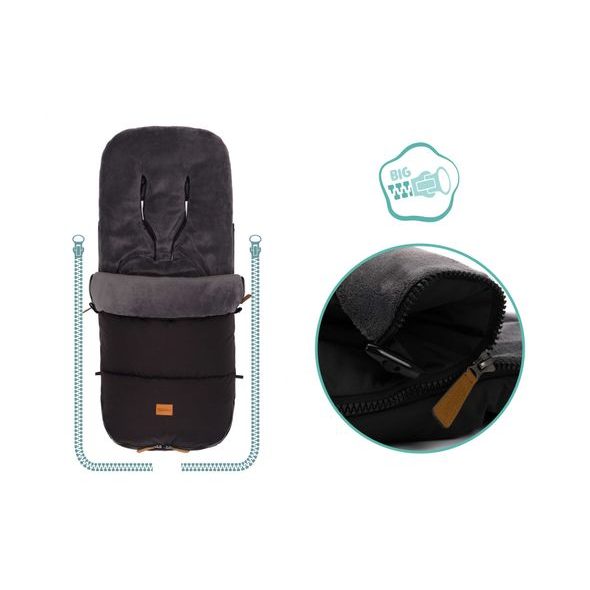 FILLIKID FUSAK ZIMNÍ KINLEY BLACK - FUSAKY DO KOČÁRKU - KOČÁRKY A PŘÍSLUŠENSTVÍ