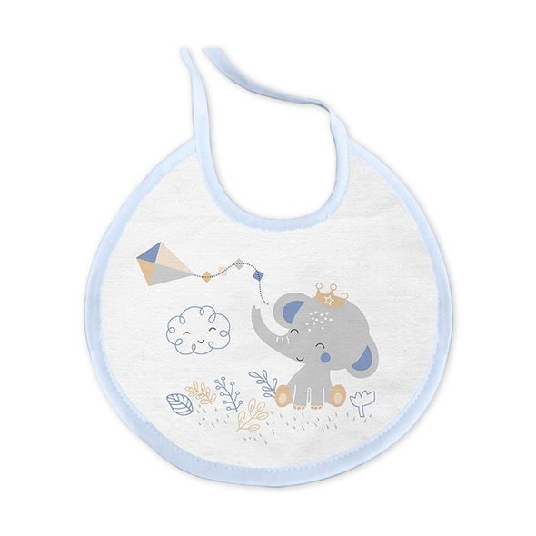 INTERBABY OSUŠKA FROTÉ SLONÍK S DRAKEM - BÍLO/MODRÁ - OSUŠKY A DĚTSKÉ ŽUPANY - KOUPÁNÍ A ZDRAVÍ