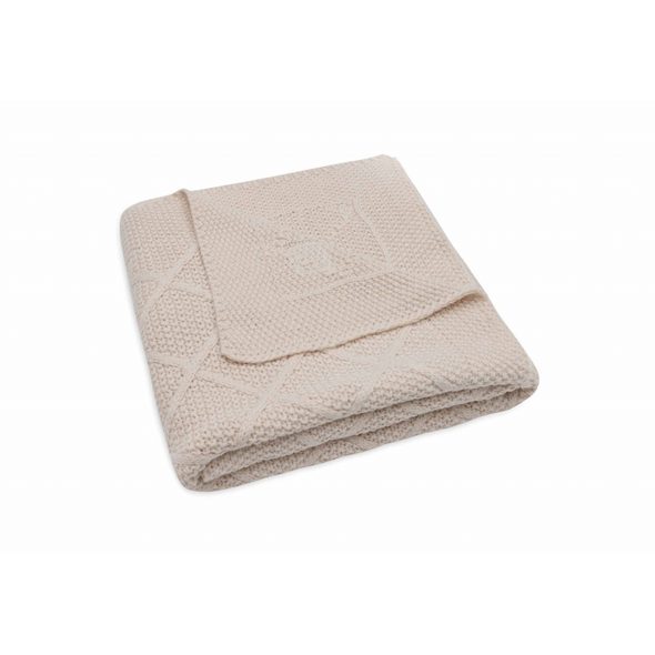 JOLLEIN DEKA 75X100CM CHECK KNIT OATMEAL - DĚTSKÉ DEKY PRO MIMINKA - SPINKÁNÍ