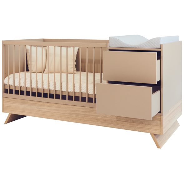 KOMBI POSTÝLKA FAKTUM SIENNA 3V1 CAPPUCCINO 70X - DŘEVĚNÉ POSTÝLKY - SPINKÁNÍ