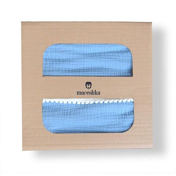 MACESHKA MUŠELÍNOVÉ POVLEČENÍ NATURE S OZDOBNÝM OKRAJEM - POVLEČENÍ DO POSTÝLKY - SPINKÁNÍ