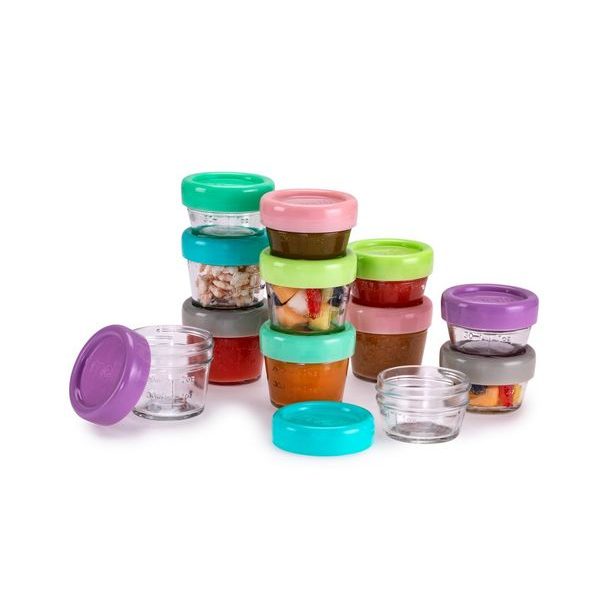 MELII SKLENĚNÉ DÓZIČKY NA POTRAVINY - 12KS - USKLADNĚNÍ JÍDLA - KRMENÍ