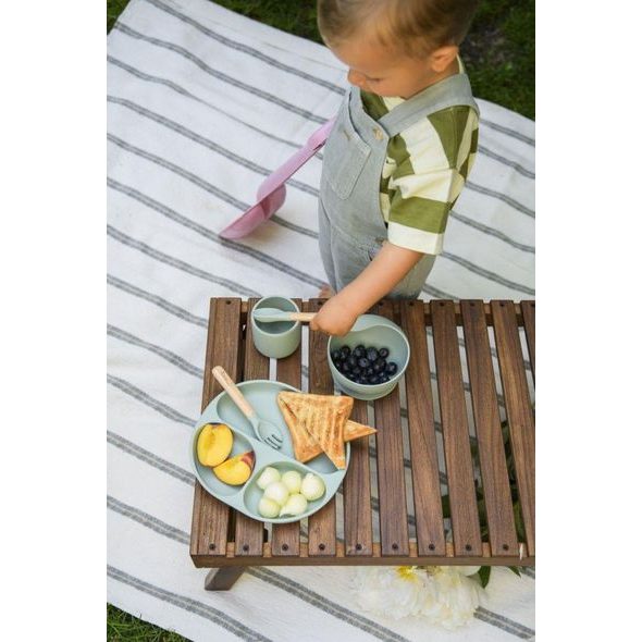 MOMI DĚTSKÝ SILIKONOVÝ JÍDELNÍ SET MOMI AMI RŮŽOVÝ - MISKY, TALÍŘKY A PODLOŽKY - KRMENÍ