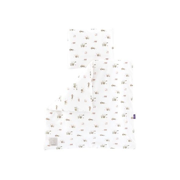 TRÄUMELAND POVLEČENÍ DO KOLÉBKY 80/80 + 35/40 LITTLE FARM GRÜN - POVLEČENÍ DO POSTÝLKY - SPINKÁNÍ