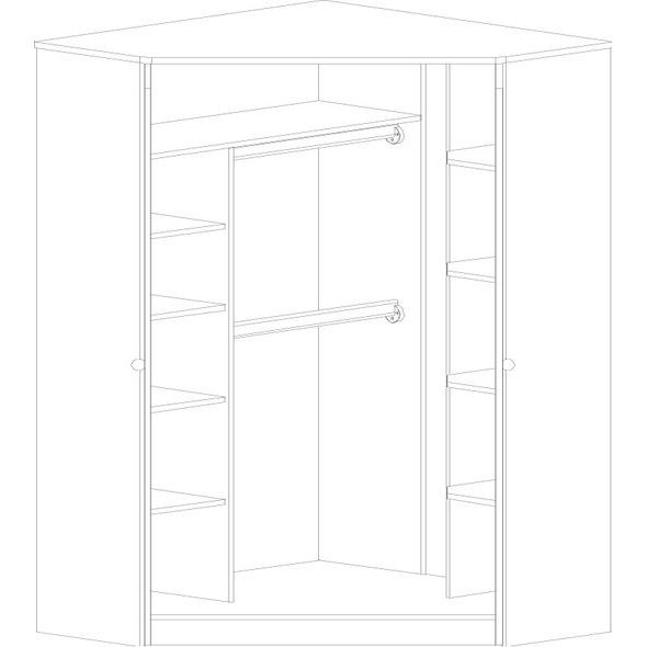 FAKTUM SKŘÍŇ ROHOVÁ MIA WHITE - SKŘÍNĚ - SPINKÁNÍ