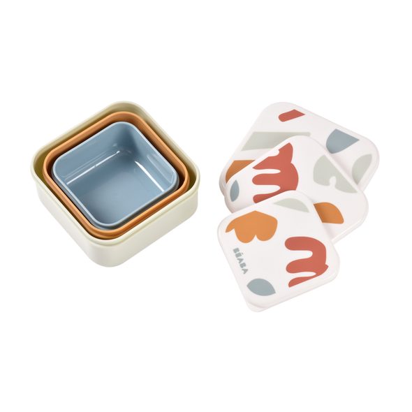 BEABA SADA SVAČINOVÝCH BOXŮ PLAYFUL - KRABIČKY NA SVAČINU - KRMENÍ