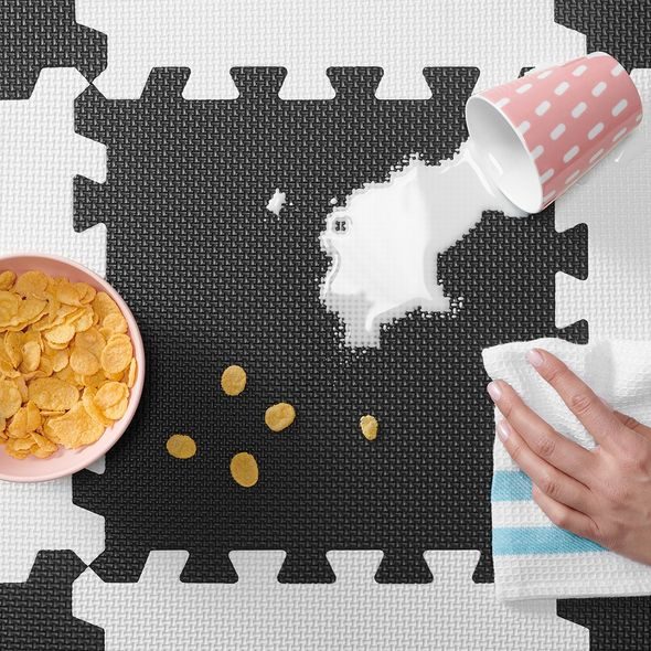 KINDERKRAFT PODLOŽKA PĚNOVÁ PUZZLE LUNO YELLOW 30KS - HRACÍ PODLOŽKY NA ZEM - SPINKÁNÍ