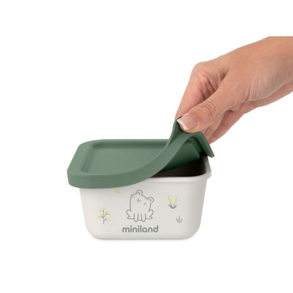 MINILAND MISKY NA JÍDLO HERMETICKÉ NATUR ŽÁBA 2 KS - MISKY, TALÍŘKY A PODLOŽKY - KRMENÍ