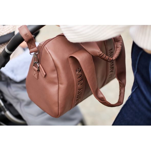 CHILDHOME PŘEBALOVACÍ TAŠKA MOMMY CLUB SIGNATURE VEGAN LEATHER DARK BROWN - PŘEBALOVACÍ TAŠKY - KOČÁRKY A PŘÍSLUŠENSTVÍ