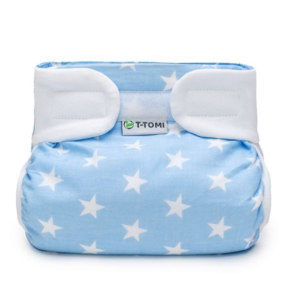 T-TOMI ORTOPEDICKÉ ABDUKČNÍ KALHOTKY - SUCHÝ ZIP BLUE STARS (5-9KG) - PLENKOVÉ KALHOTKY - PŘEBALOVÁNÍ