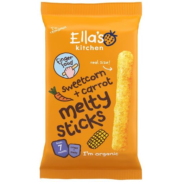 ELLA'S KITCHEN BIO KŘUPAVÉ TYČKY S KUKUŘICÍ A MRKVÍ (16 G) - TYČINKY/SUŠENKY - KRMENÍ
