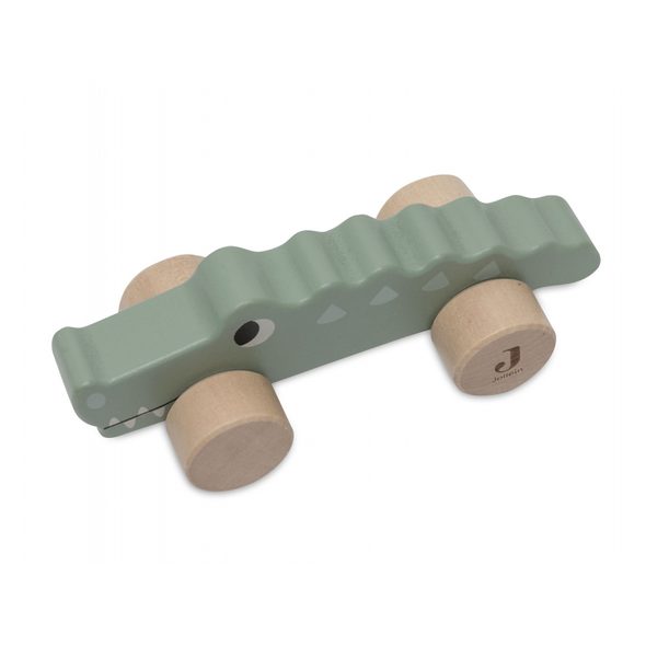 JOLLEIN KROKODÝL NA KOLEČKÁCH DŘEVĚNÝ JUNGLE JAMBO - AUTÍČKA A JEZDÍCÍ - PRO DĚTI