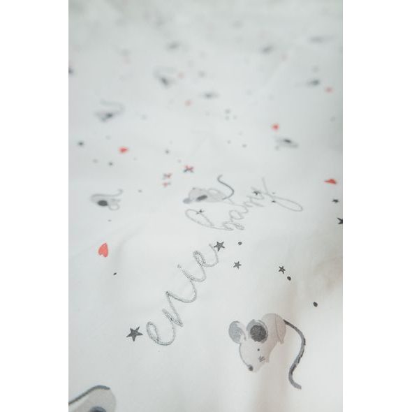 ENIE BABY POVLEČENÍ BAVLNĚNÉ MYŠKY 100X135 A 40X60 CM - POVLEČENÍ DO POSTÝLKY - SPINKÁNÍ