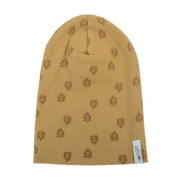 LODGER BEANIE PRINT RIB HONEY 1 - 2 ROKY - ČEPIČKY A KLOBOUČKY - PRO DĚTI