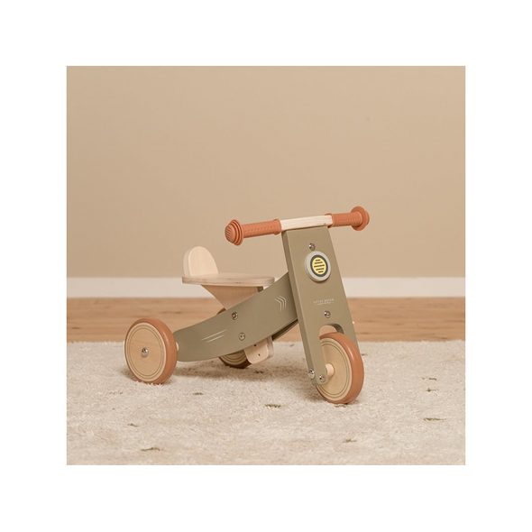 LITTLE DUTCH ODRÁŽEDLO TŘÍKOLKA DŘEVĚNÁ OLIVE - DĚTSKÁ ODRÁŽEDLA - PRO DĚTI