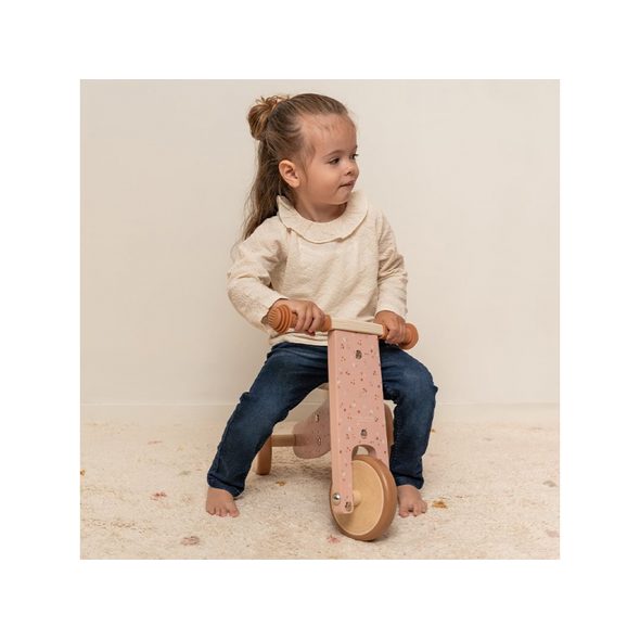 LITTLE DUTCH ODRÁŽEDLO TŘÍKOLKA DŘEVĚNÁ PINK - DĚTSKÁ ODRÁŽEDLA - PRO DĚTI