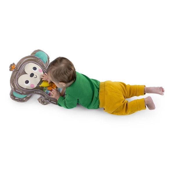 BRIGHT STARTS PODLOŽKA VODNÍ HUNGRY MONKEY™ 41 X 35 CM 0M+ - HRA NA BŘÍŠKU - PRO DĚTI