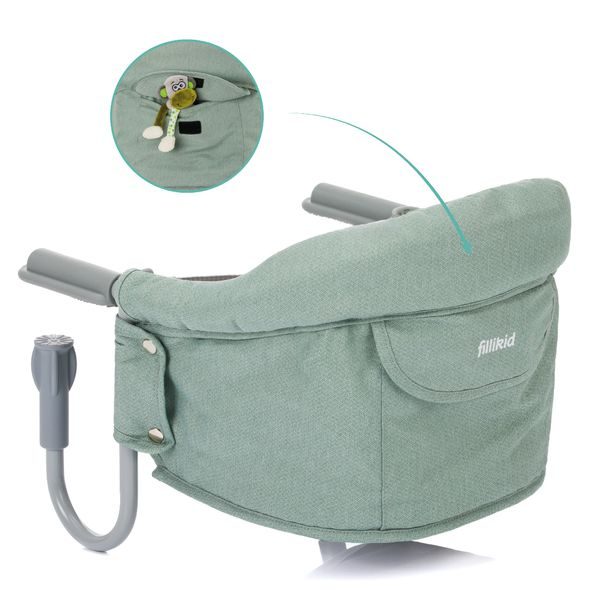 FILLIKID SEDÁTKO KE STOLU COMFORT GREEN - JÍDELNÍ ŽIDLIČKY CESTOVNÍ - KRMENÍ