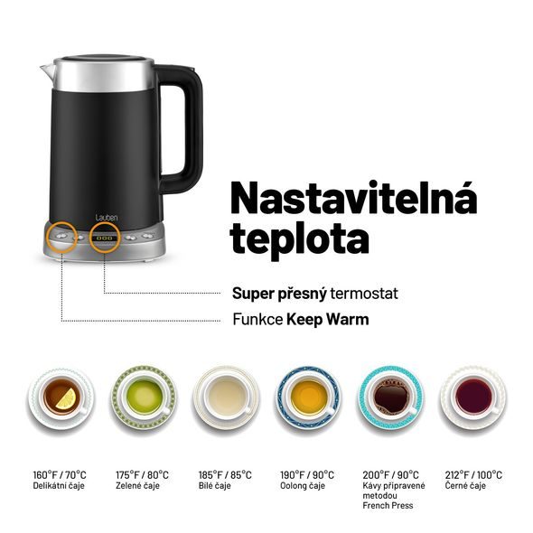 LAUBEN ELECTRIC KETTLE EK17SB - KUCHYŇSKÉ PŘÍSTROJE - KRMENÍ