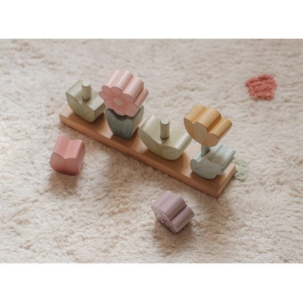 LITTLE DUTCH KVĚTINY SKLÁDACÍ DŘEVĚNÉ FAIRY GARDEN - MOTORICKÉ A HRY - PRO DĚTI