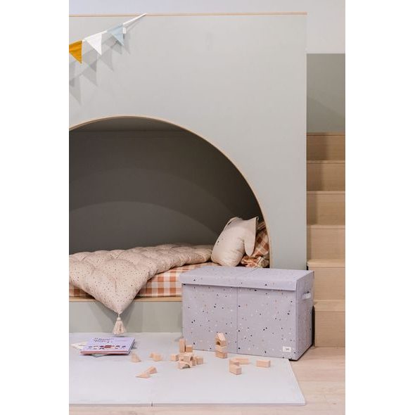3 SPROUTS TRUHLA NA HRAČKY RECYCLED TERRAZZO/LIGHT GRAY - BOXY NA HRAČKY - SPINKÁNÍ
