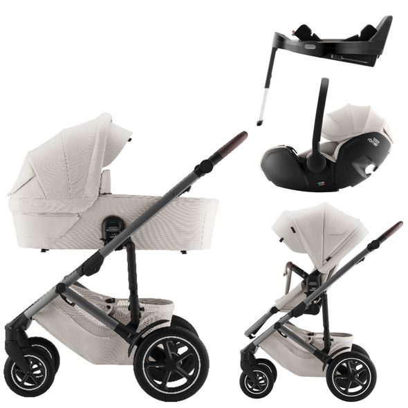 BRITAX SET KOČÁREK SMILE 5Z + HLUBOKÁ KORBA + AUTOSEDAČKA BABY-SAFE PRO + VARIO BASE 5Z LUX - TROJKOMBINACE - KOČÁRKY A PŘÍSLUŠENSTVÍ