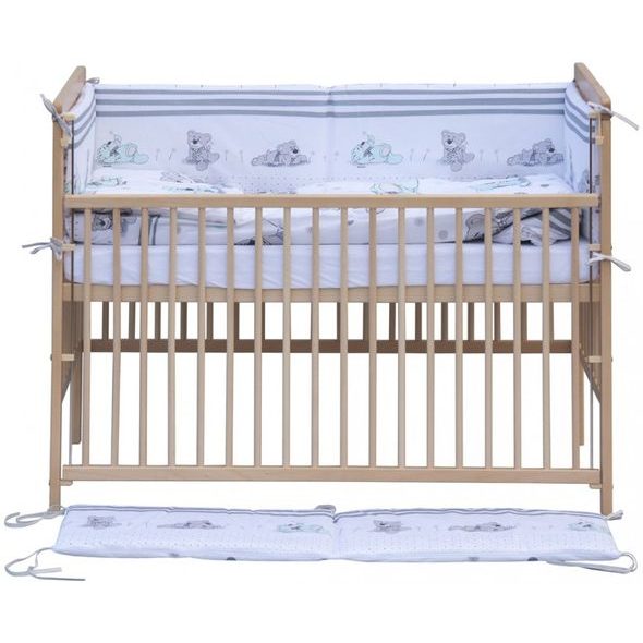 SCARLETT SOUPRAVA DO POSTÝLKY 10-DÍLNÁ PATRIK TYRKYSOVÁ 100X135CM - POVLEČENÍ DO POSTÝLKY - SPINKÁNÍ