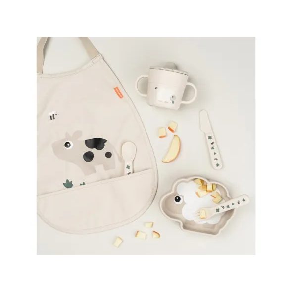 DONE BY DEER SILIKONOVÁ MISKA STICK AND STAY SHEEPY - MISKY, TALÍŘKY A PODLOŽKY - KRMENÍ