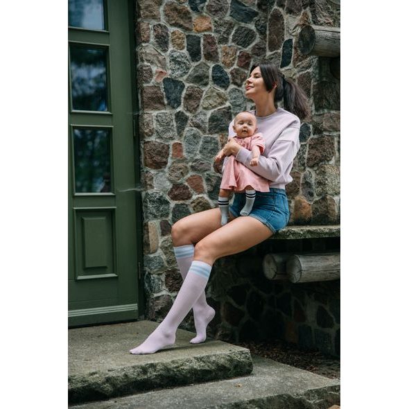 MAMA'S FEET DĚTSKÉ PODKOLENKY BACK TO OLD SCHOOL GREY ŠEDÉ VELIKOST: 1-3 ROKY - PONOŽKY A PUNČOCHY - PRO DĚTI