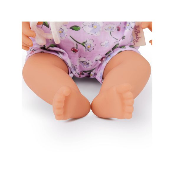 LULLA BABY PANENKA 35 CM V OVERALU S ČELENKOU FLORAL LILA - PANENKY - PRO DĚTI