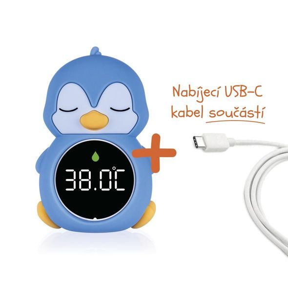 ZOPA SILIKONOVÝ DIGITÁLNÍ TEPLOMĚR 3V1 - NOČNÍ SVĚTLA - SPINKÁNÍ