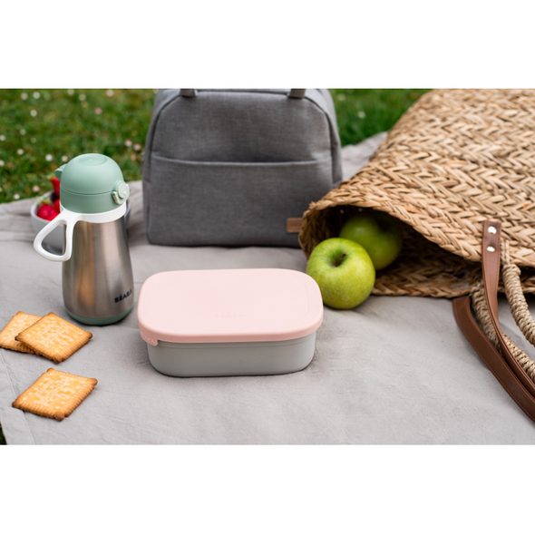 BEABA SVAČINOVÝ BOX NEREZ VELVET GREY / DUSTY ROSE - KRABIČKY NA SVAČINU - KRMENÍ