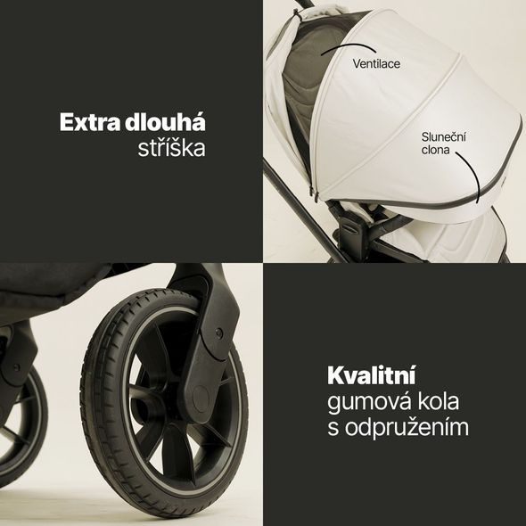 ZOPA SET KOČÁREK MOVE CROSS 5 + HLUBOKÁ KORBA  MOVE XL 5 + AUTOSEDAČKA XM+ BÁZE - TROJKOMBINACE - KOČÁRKY A PŘÍSLUŠENSTVÍ