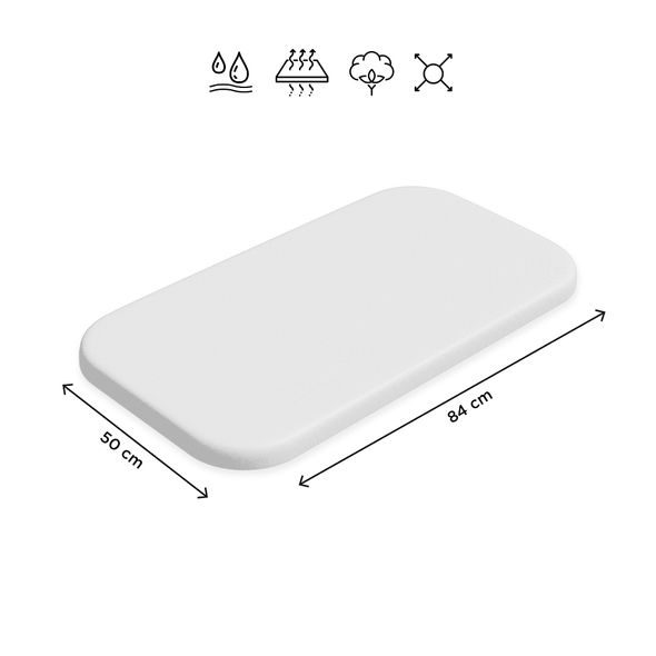 PETITE&MARS NAPÍNACÍ PROSTĚRADLO NEPROMOKAVÉ DO MALÉ POSTÝLKY SOFT DREAM MINI 84 X 50 WHITE - PROSTĚRADLA - SPINKÁNÍ