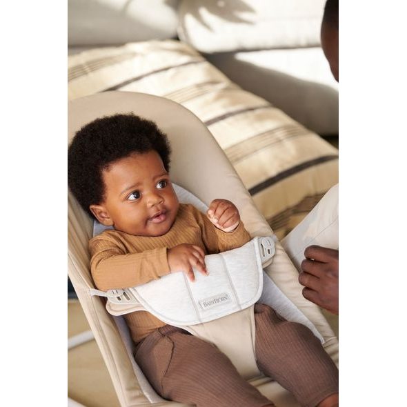 BABYBJÖRN LEHÁTKO BALANCE SOFT WOVEN BEIGE / GREY JERSEY - LEHÁTKA A HOUPADLA - SPINKÁNÍ