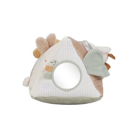 LITTLE DUTCH POLŠTÁŘEK TROJHRANNÝ S AKTIVITAMI NEWBORN NATURALS - FARMA - PRO DĚTI