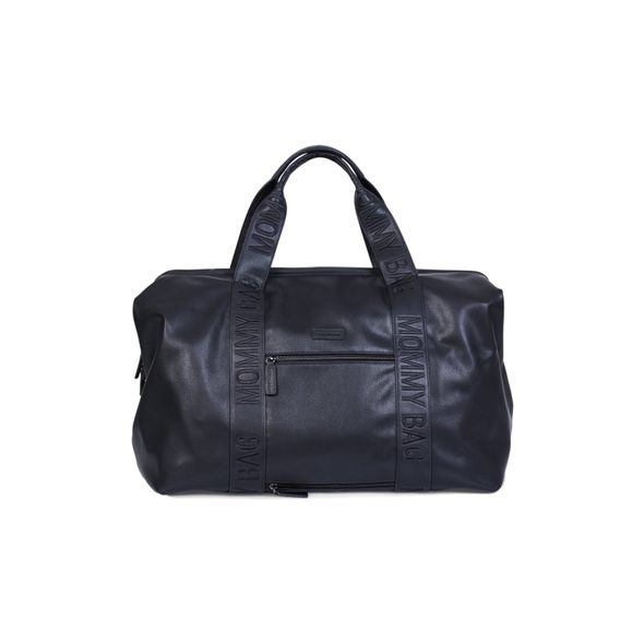CHILDHOME PŘEBALOVACÍ TAŠKA MOMMY BAG SIGNATURE VEGAN LEATHER BLACK - PŘEBALOVACÍ TAŠKY - KOČÁRKY A PŘÍSLUŠENSTVÍ