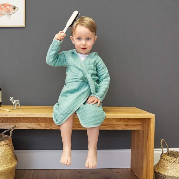 LÄSSIG MUSLIN BATHROBE MINT 24-36M. - OSUŠKY A DĚTSKÉ ŽUPANY - KOUPÁNÍ A ZDRAVÍ
