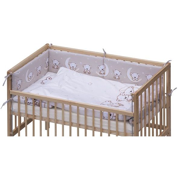 SCARLETT POSTÝLKA 120X60CM S KOMPLETNÍ VÝBAVOU TORO BÉŽOVÁ - DŘEVĚNÉ POSTÝLKY - SPINKÁNÍ